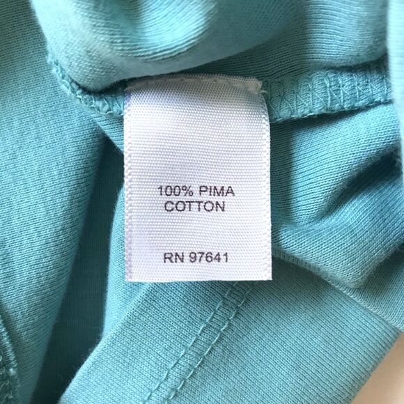 J Jill Shirt Top Women Medium Blue Luxe Supima Elbow Sleeve V Neck Normcore EUC - Picture 4 of 8